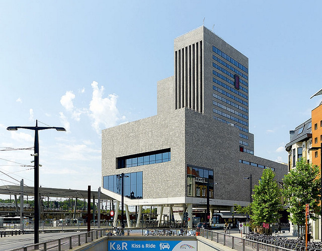 An office building made of gray Yukon brick