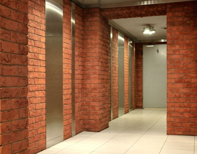 Hall made of light red shaded Formback tile