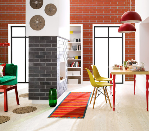  Living room: Clinker with a folk accent