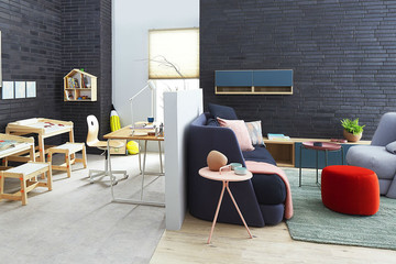  Living room with a children's corner