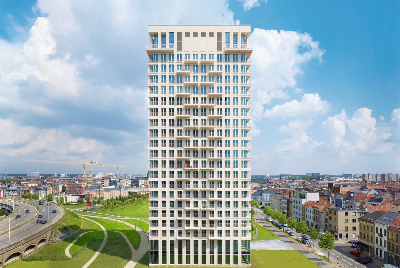 Clinker tower in Antwerp Clinker tower in Antwerp