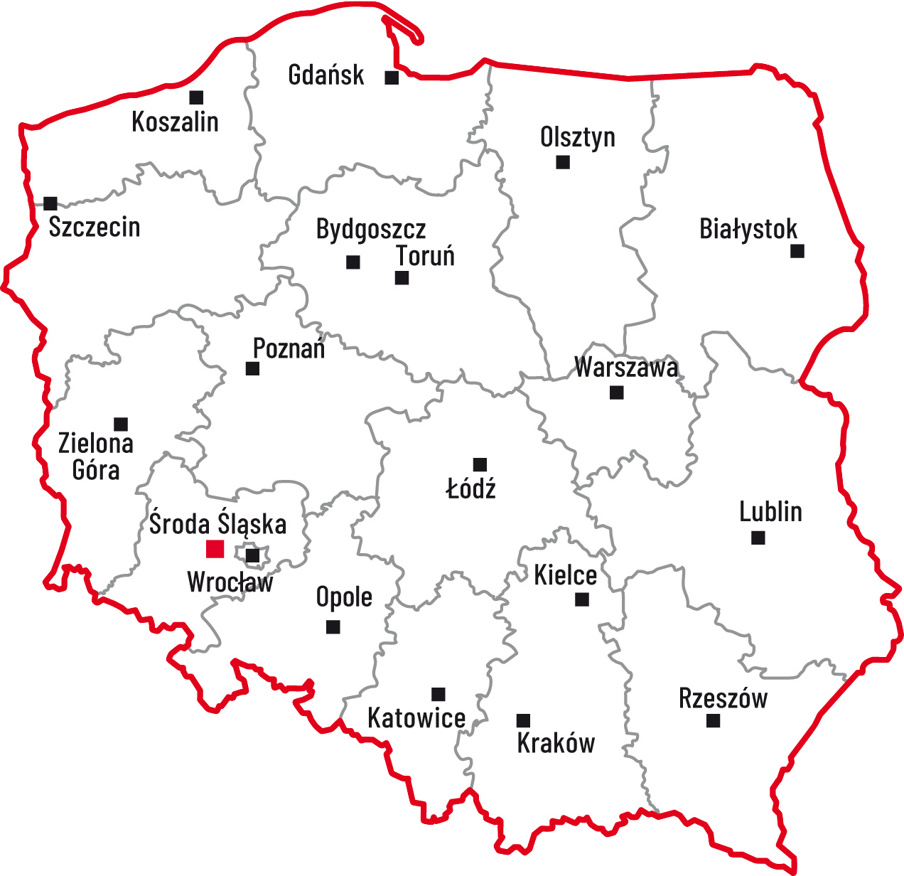 Mapa reprezentantów handlowych Mapa reprezentantów handlowych
